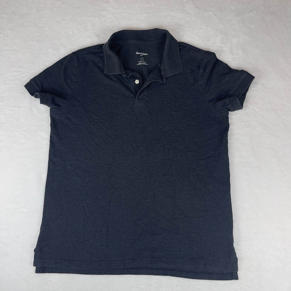 Goodfellow & Co Loring Polo Shirt Mens Large Navy Slit Golf Performance Collared